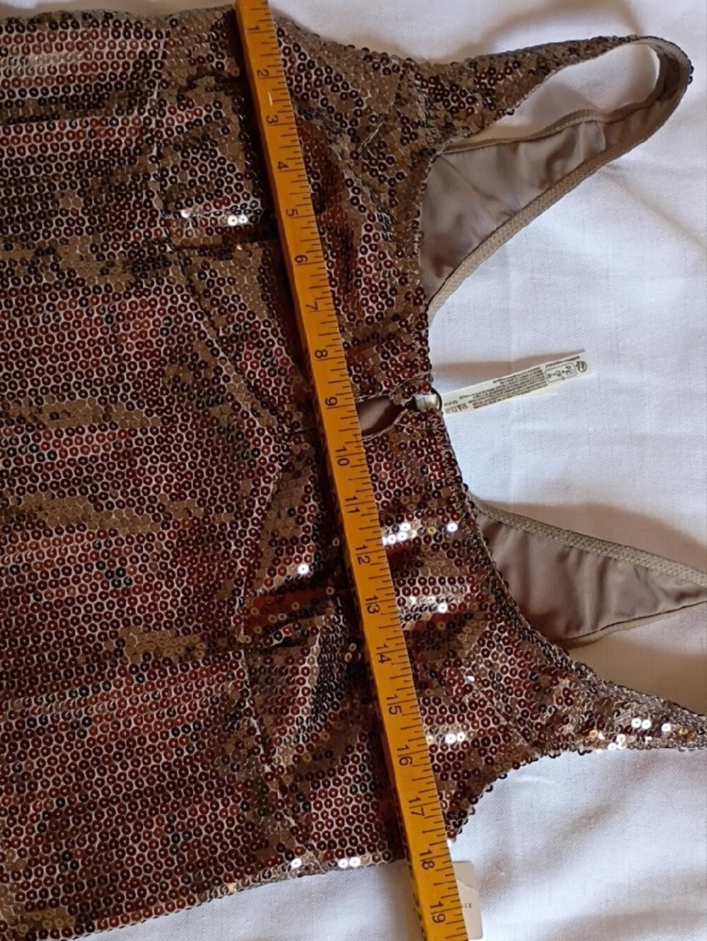 Anthropologie Women's Keyhole Sequin Crop Top Size L - Picture 11 of 13